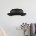 Sikunuo | LED Bedroom Wall Light Modernism Black Wall Lighting with Hat Metal Shade in Warm/Natural Light