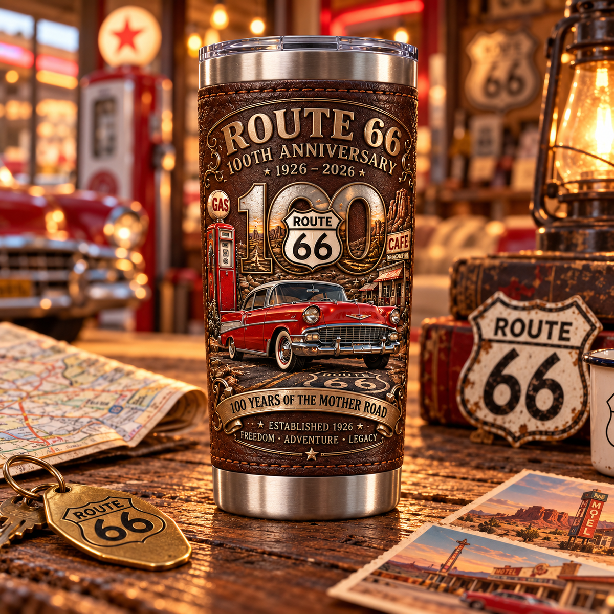 Route 66 100th Anniversary Heritage Insulated Travel Tumbler