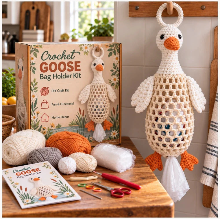 Crochet Animal Bag Holder DIY Kit – 8 Adorable Animals
