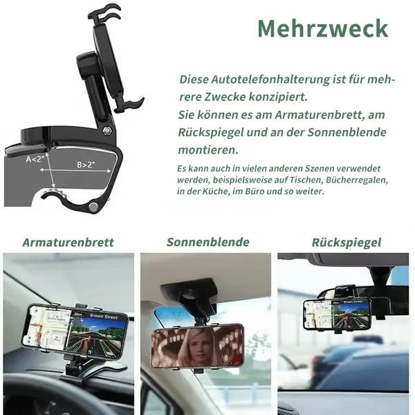Sikunuo | 360° Redatable car phone holder – safely & flexibly mountable