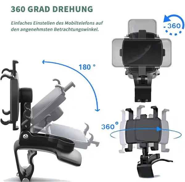 Sikunuo | 360° Redatable car phone holder – safely & flexibly mountable