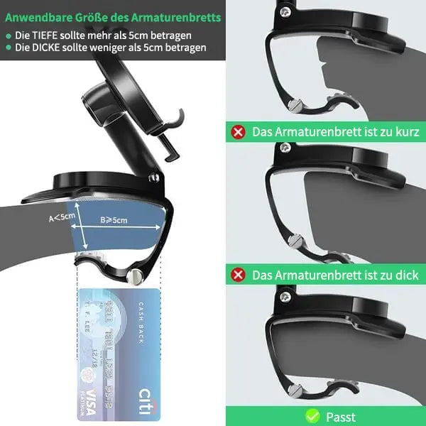 Sikunuo | 360° Redatable car phone holder – safely & flexibly mountable