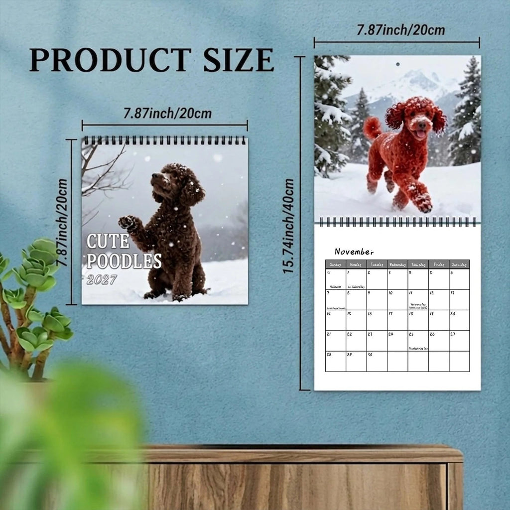 2027 Cute Poodle Calendar