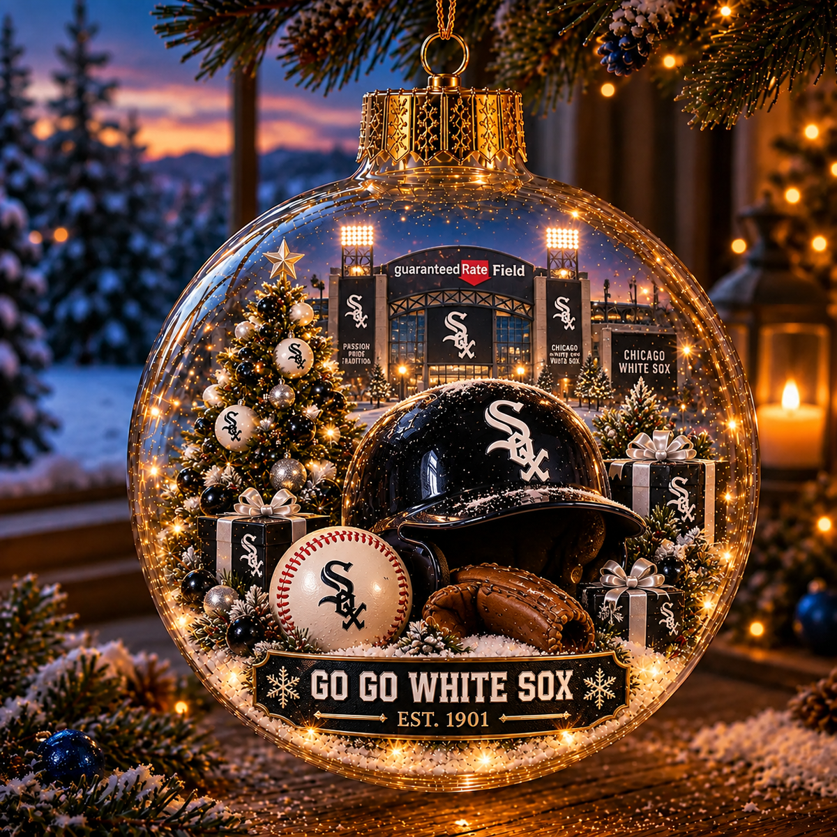 Bring the Ballpark Home — Light-Up Baseball Christmas Ornament