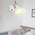 Sikunuo | White Barn Wall Sconces Lighting Contemporary Metallic 1 Light Wall Mounted Fixture with Switch