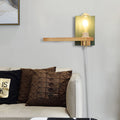 Sikunuo | Black/green metal back plate wall lighting fixture simple 1 light bare bulb wall-mounted lamp for hallway