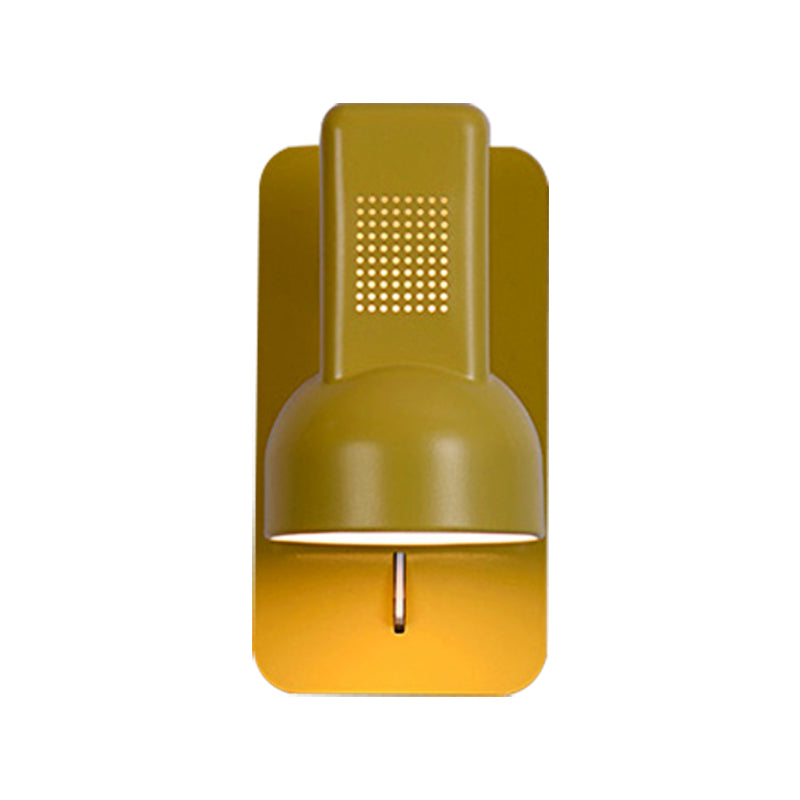 Sikunuo | Black/Yellow Barn Wall Light Equipment Adjustable Modernist Metal 1 Light Wall Lamp for Living Room, 4" B