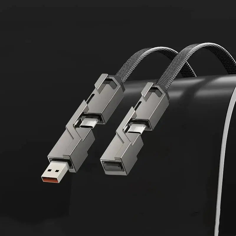 Sikunuo | 4-in-1 Multi-device Charging Cable — Fast Charging with Anti-tangle Design