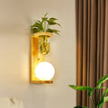 Sikunuo | Barrel/Globe Opal Glass Up/Down Light Simple 1 Light Living Room LED Wall Mount Lighting in Wood