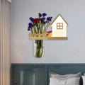 Sikunuo | Wood House Wall Lamp Industrial Cream Glass 1-Light Restaurant LED Wall Lights, Left/Right