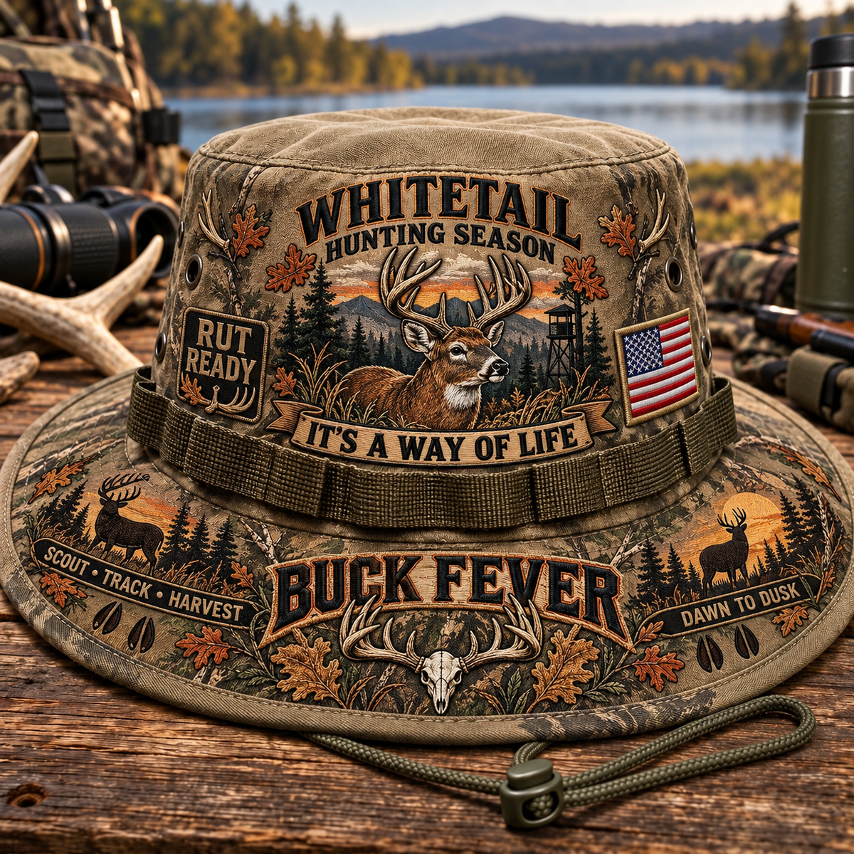 Whitetail Hunting Season Buck Fever Boonie Hat