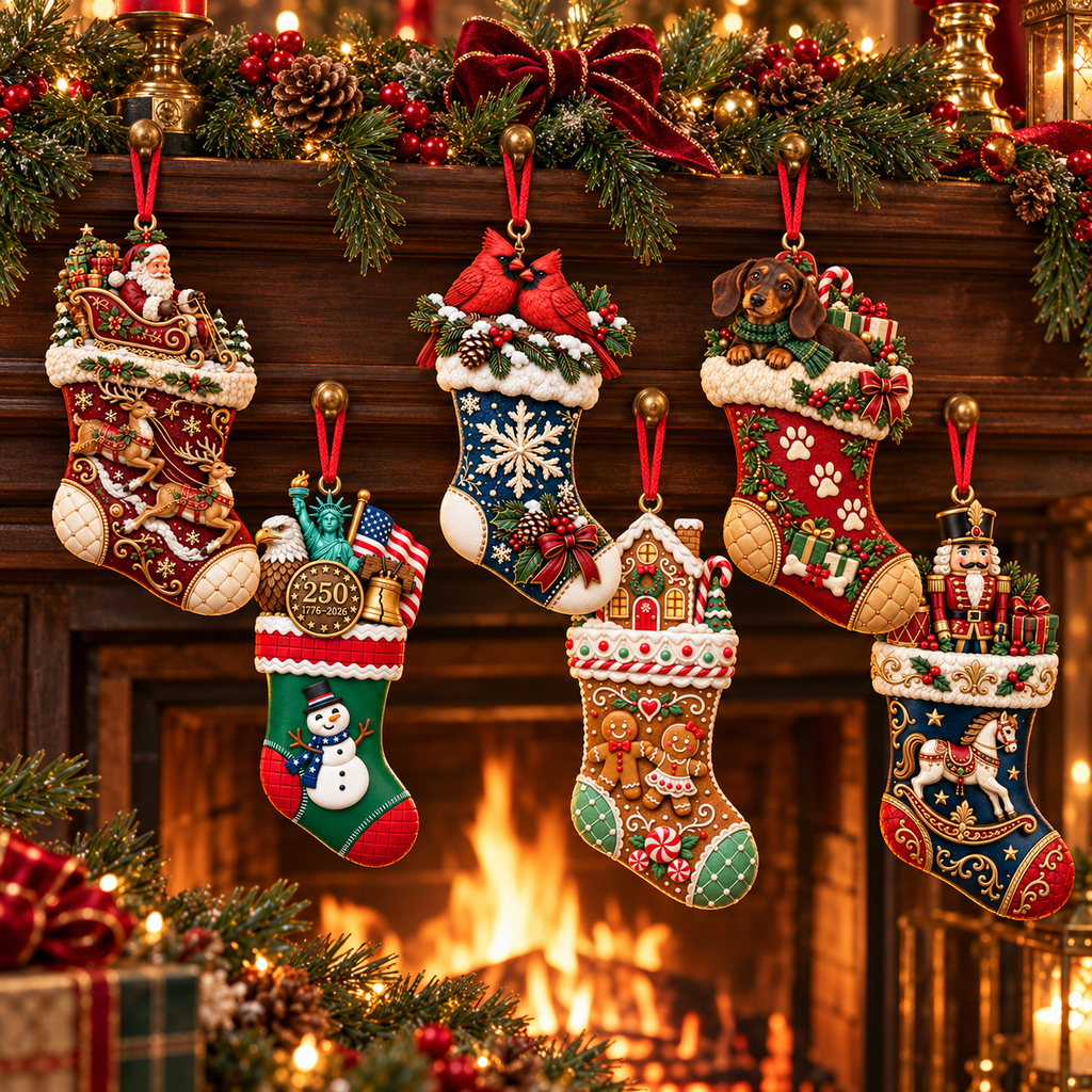 Christmas Storybook Stocking Ornaments