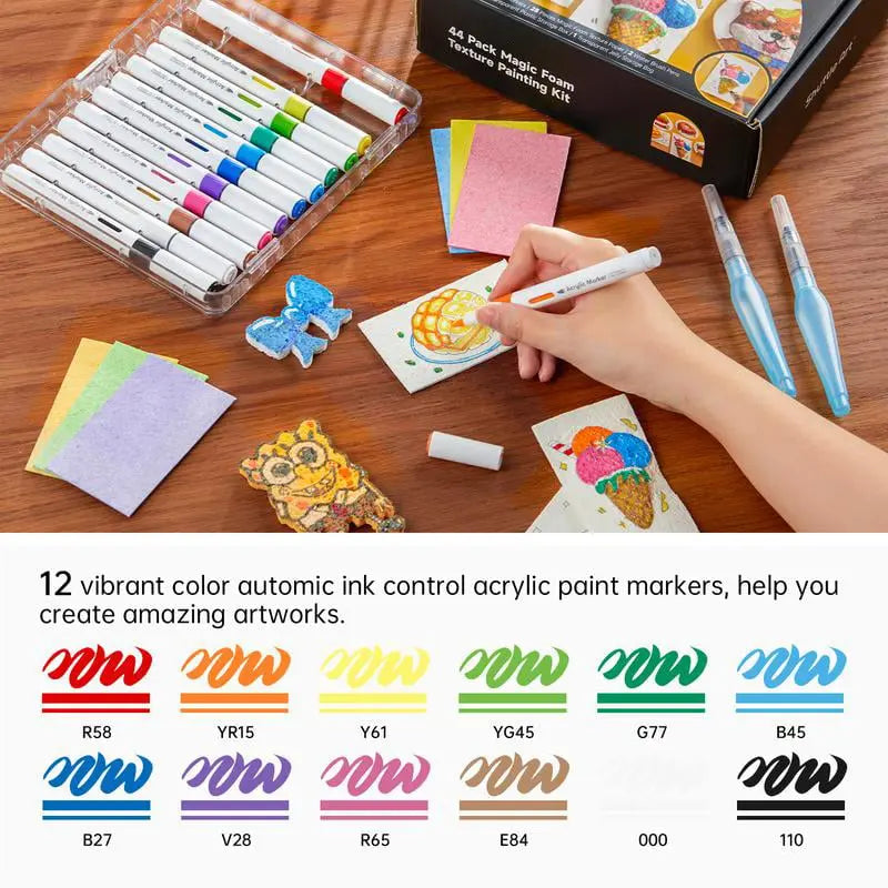 Sikunuo | 3D painting set with foam texture for vibrant artworks