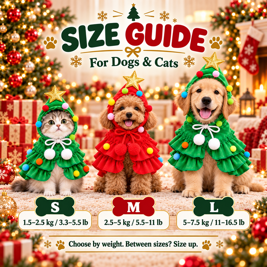 🎄Christmas Tree Pet Costume for Dogs & Cats – Festive Holiday Outfit