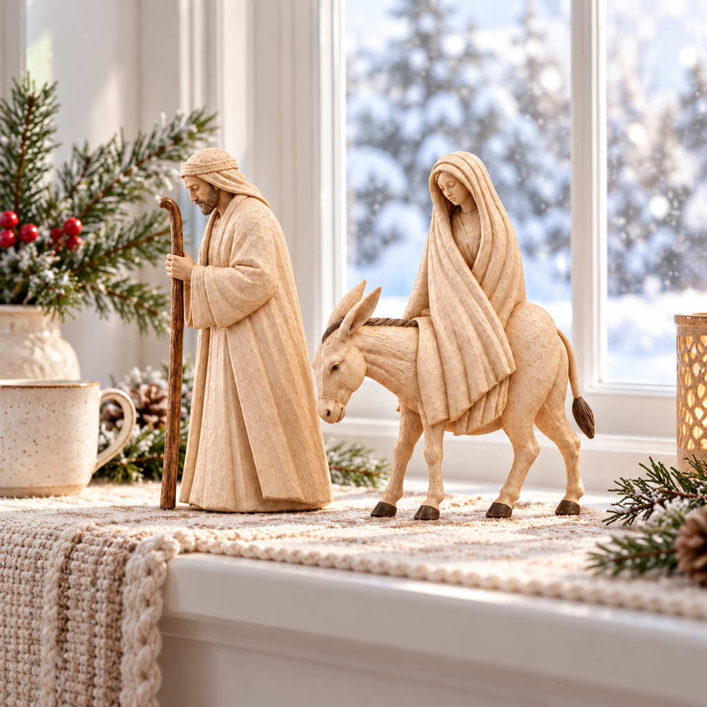 🌟 Journey to Bethlehem Nativity Figurine Set – A Beautiful Christmas Keepsake 🎄
