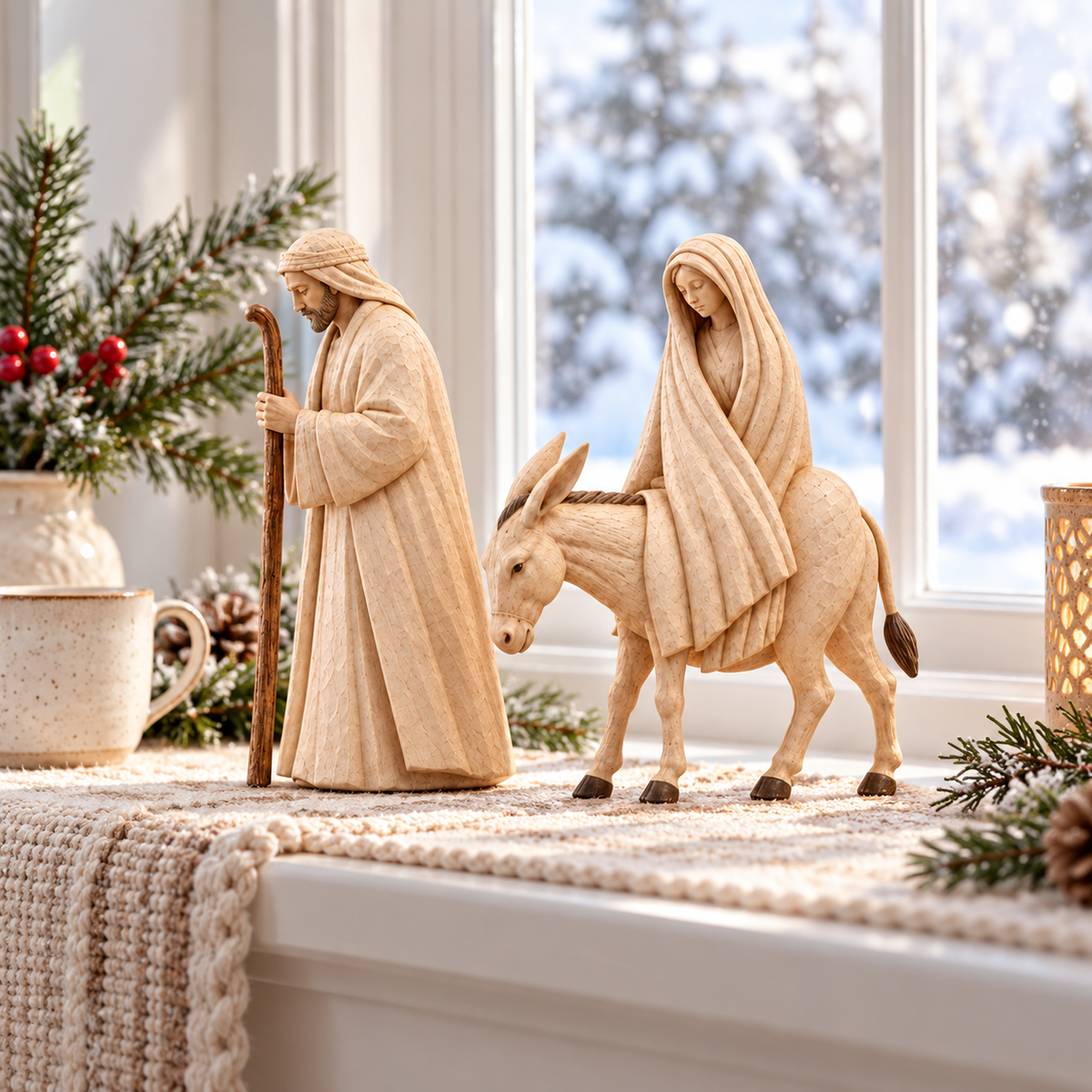 🌟 Journey to Bethlehem Nativity Figurine Set – A Beautiful Christmas Keepsake 🎄
