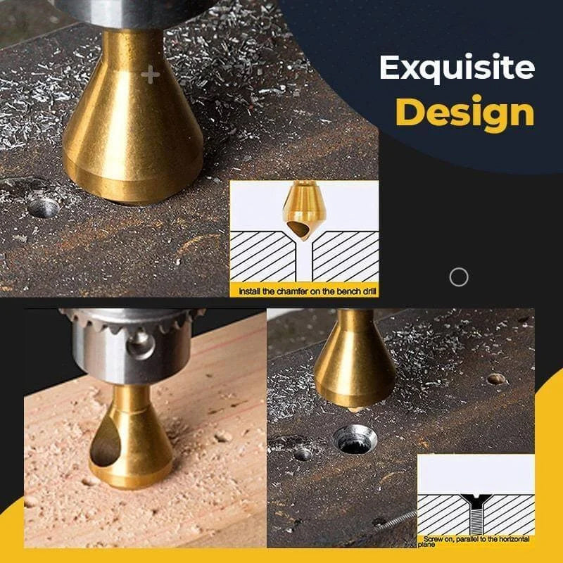 Sikunuo | Titanium Coated Countersink Chamfer Tool（4 PCS）