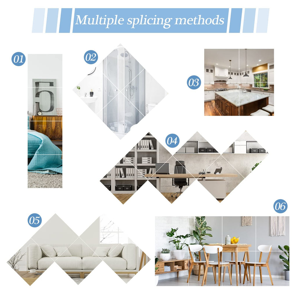 Sikunuo | 3D Self Adhesive DIY Mirror Wall Sticker