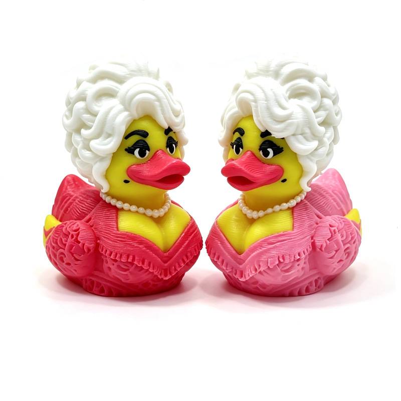 3D-Printed Country Glam Queen Duck Figurine