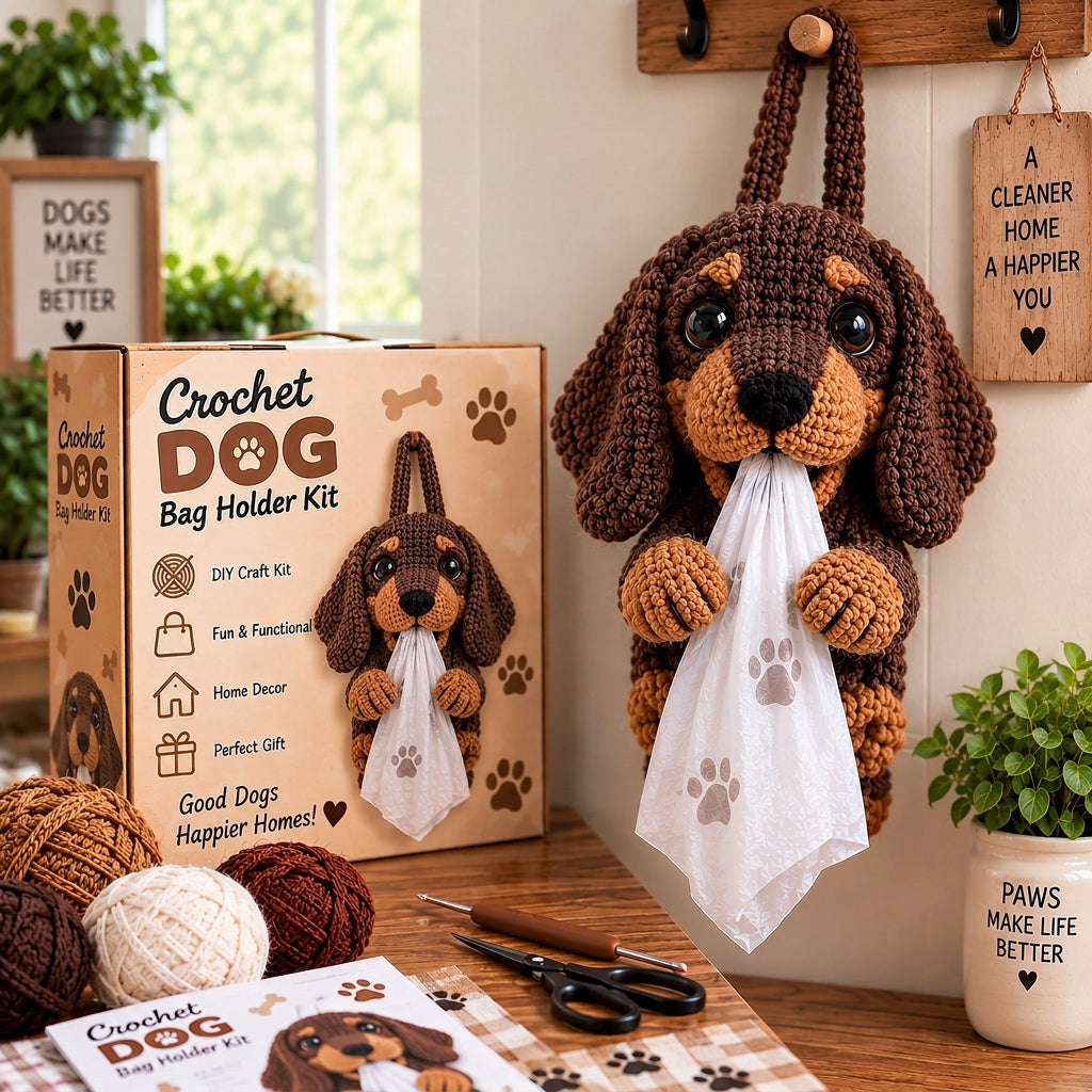 DIY Crochet Dog Bag Holder Kit – 6 Adorable Breeds