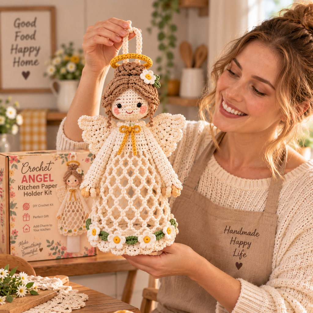 Crochet Angel Kitchen Tissue Holder DIY Kit
