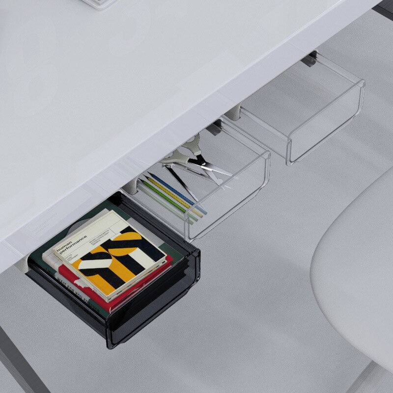 Sikunuo | Office Friendly Self-Adhesive Hidden Transparent Drawer