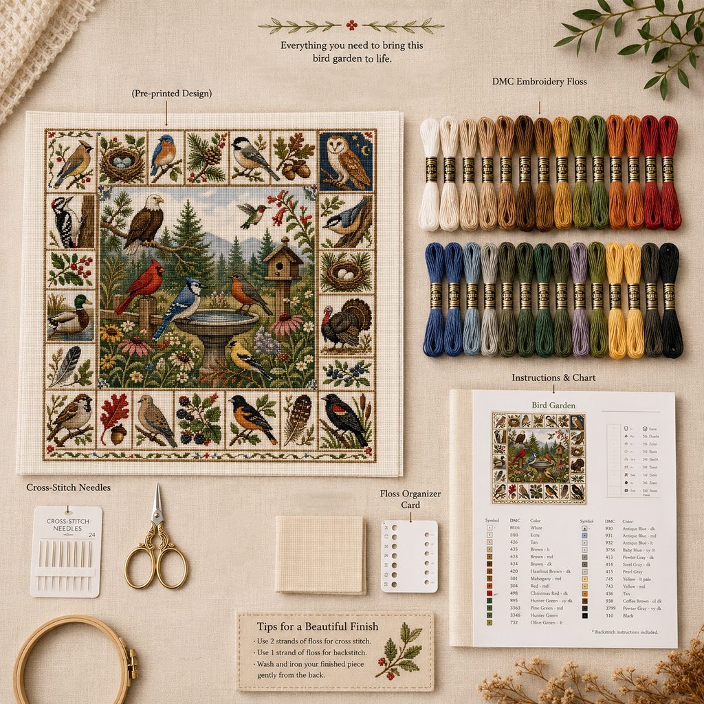 Birds of America Cross Stitch Kit