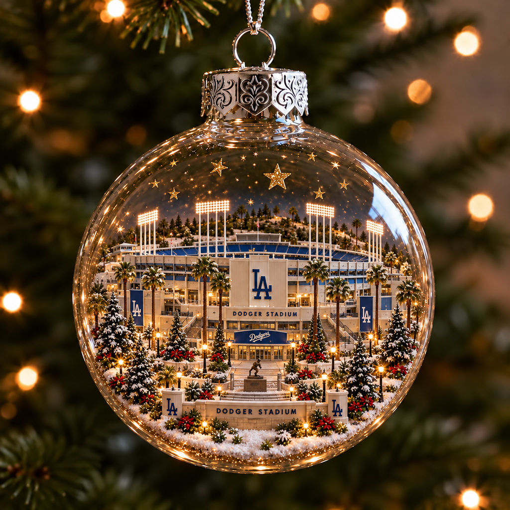 Light-Up Baseball Stadium Christmas Ornament