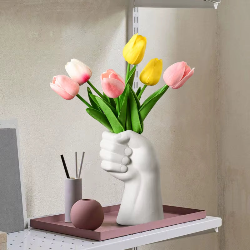 Sikunuo | Artistic Hand Gesture Ceramic Tabletop Flower Vase
