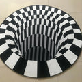 3D Swirl Print Optical CLM051001TM Round Area Rug