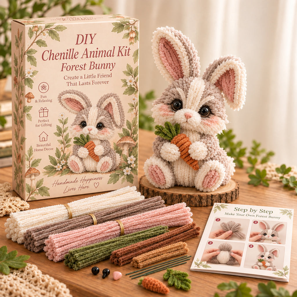 DIY Chenille Animal Kit – 8 Adorable Woodland Friends