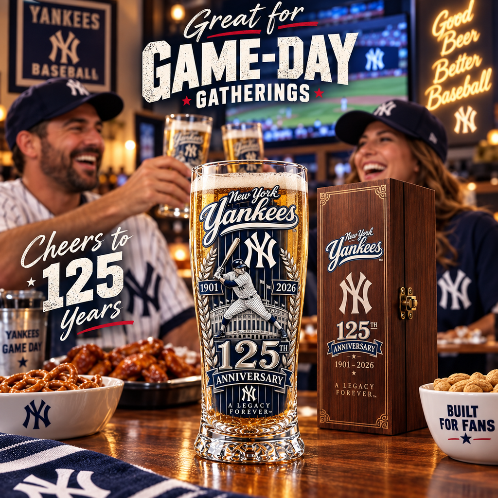 New York Yankees 125th Anniversary Collector Glass