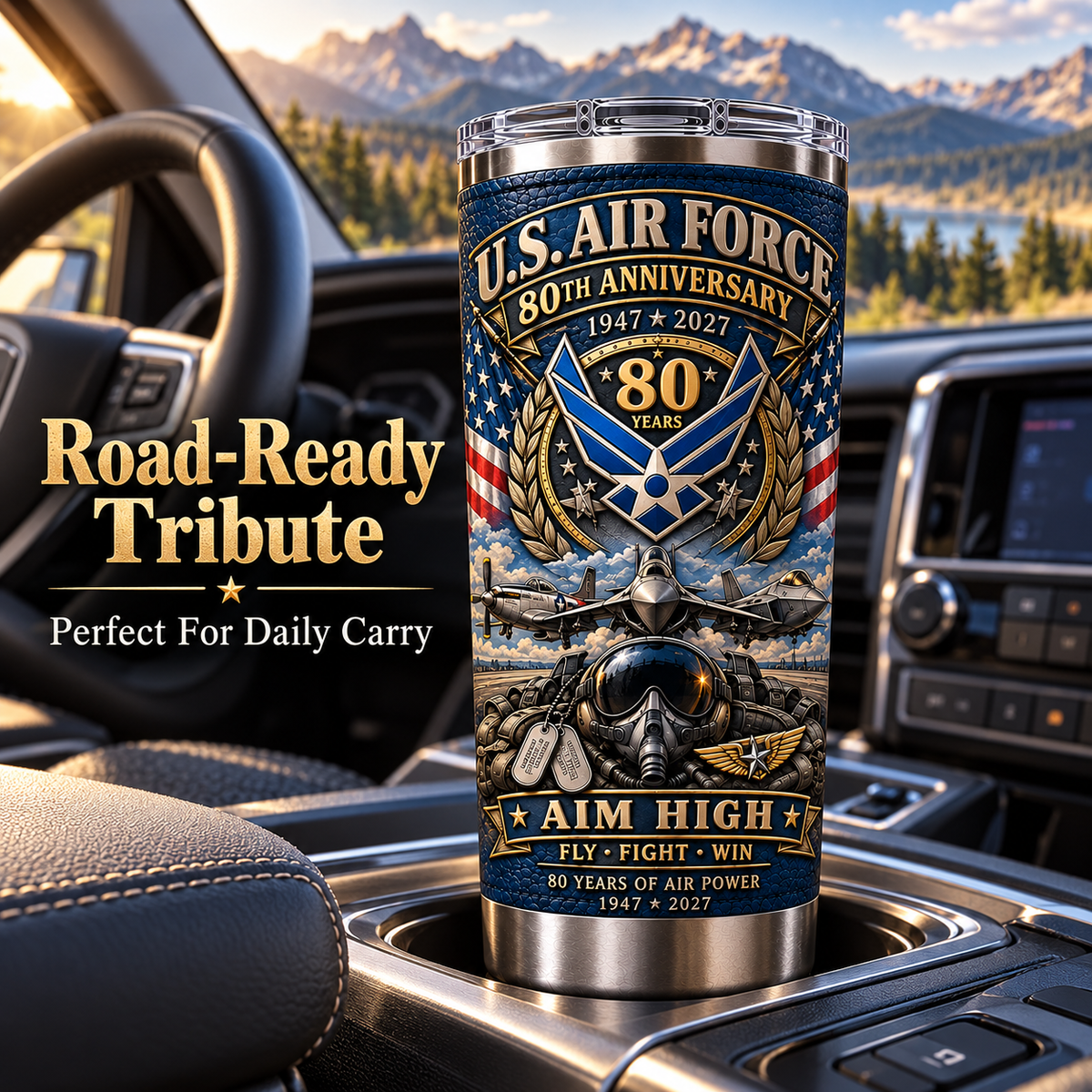 U.S. Air Force 80th Anniversary Insulated Travel Tumbler