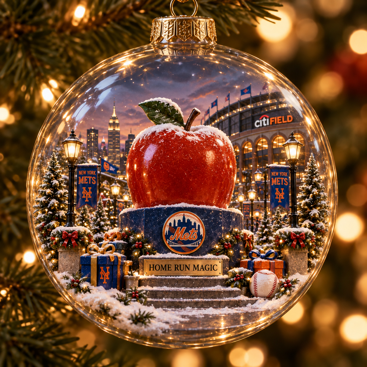 Baseball Brings Us Together — Light-Up Baseball Ornament