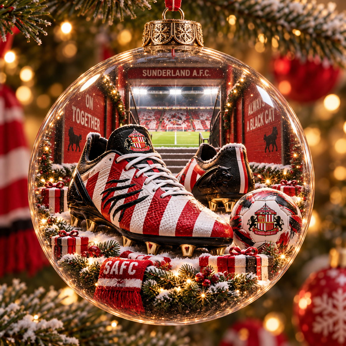 Ha’way the Lads – Light-Up Football Heritage Christmas Ornament