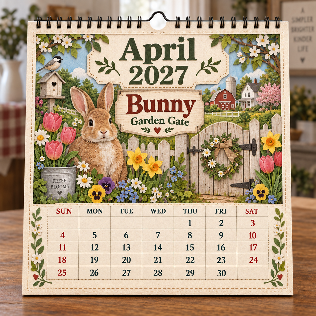 2027 Farm Animals & Country Life Wall Calendar