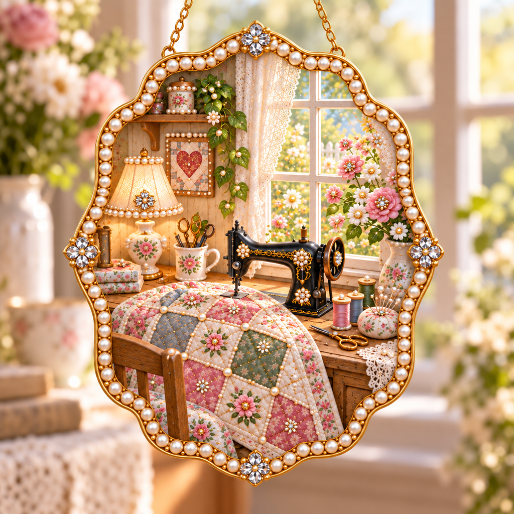 DIY Jeweled Heirloom Quilt Hanging Decor Kit