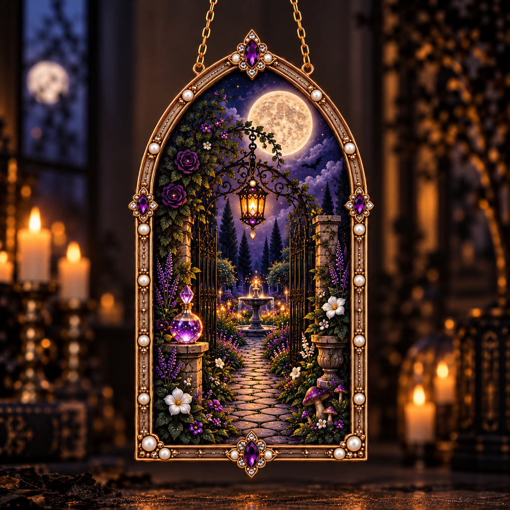 DIY Jeweled Gothic Halloween Hanging Decor Kit