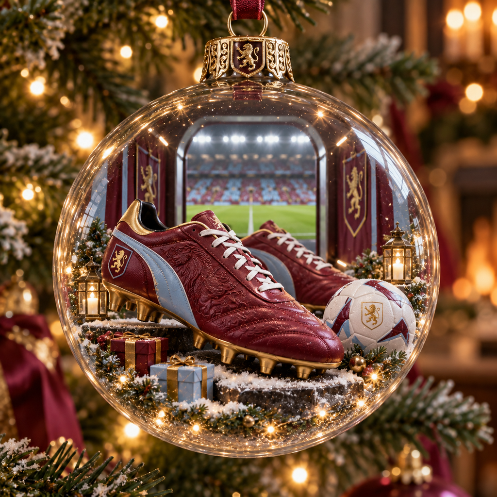 Pride & Tradition Light-Up Football Christmas Globe Ornament