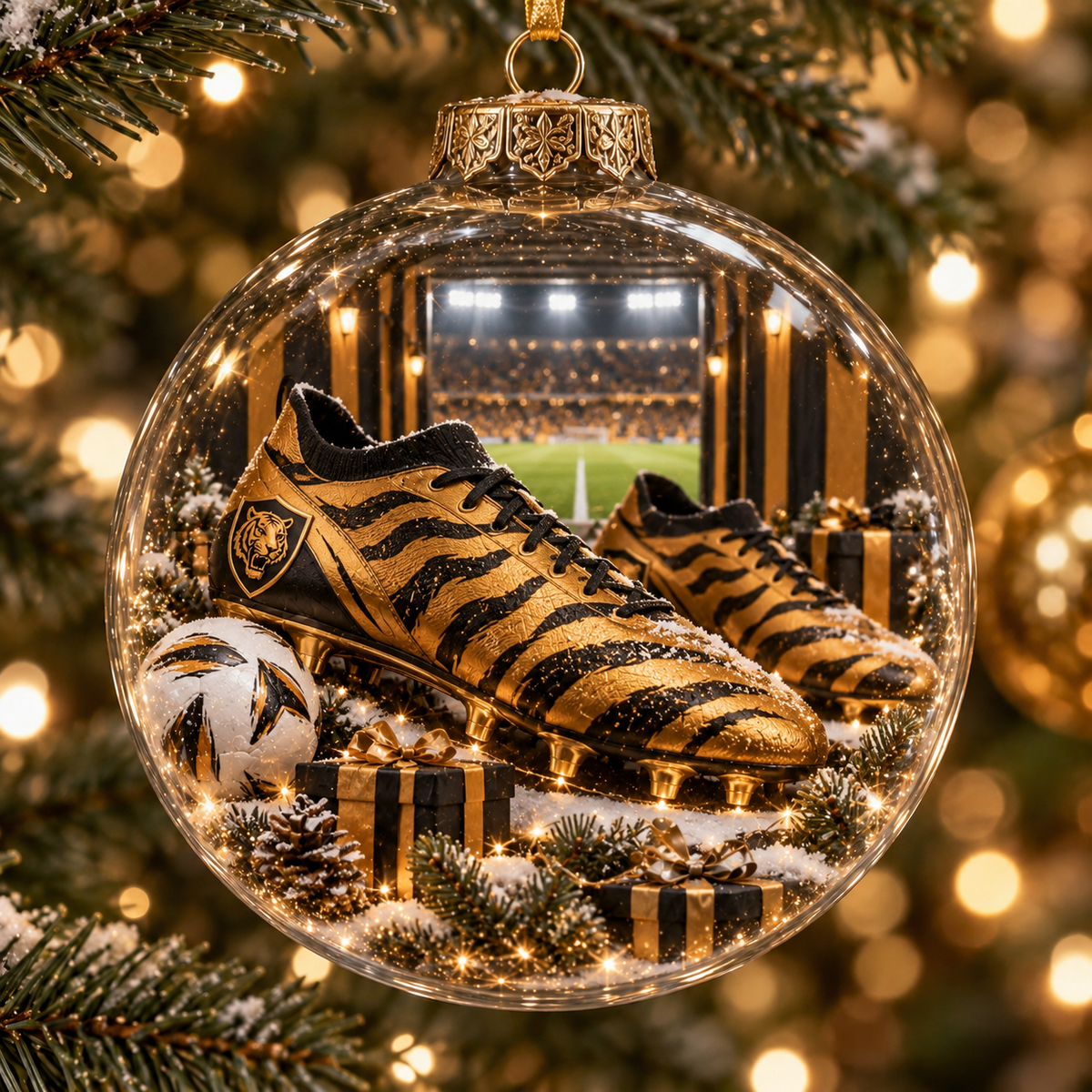 Roar with Pride Light-Up Football Heritage Ornament