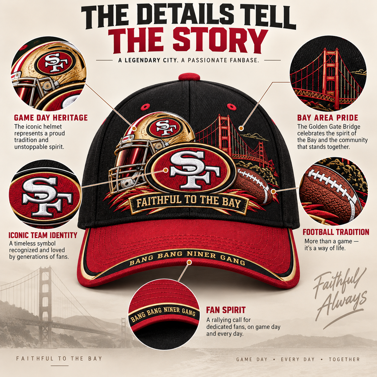 Faithful To The Bay Fan Cap