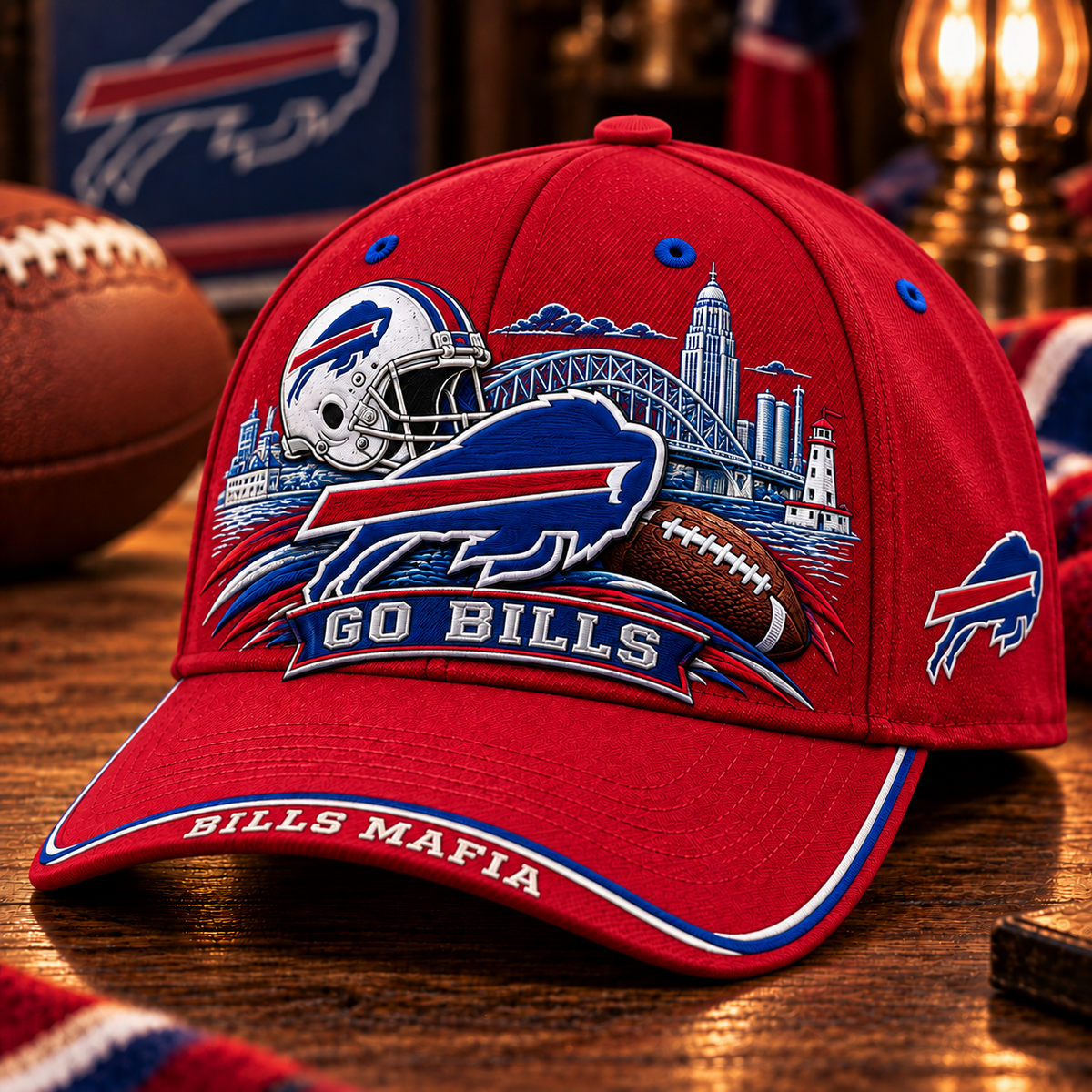 Go Bills Game Day Cap – Football Fan Gift