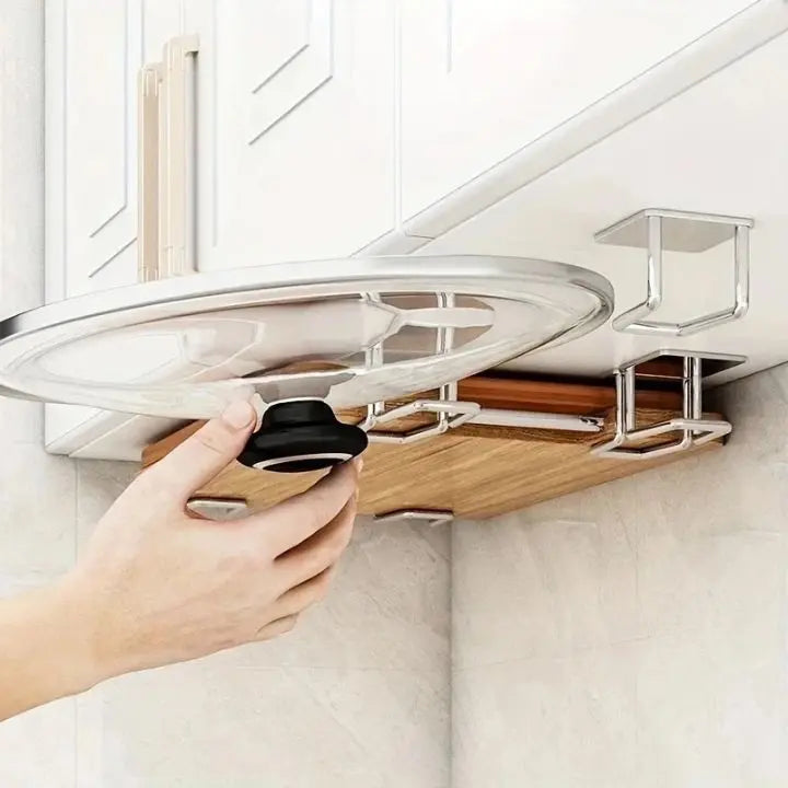 Sikunuo | 4 pieces | Stainless steel wall holder – Self-adhesive and space-saving