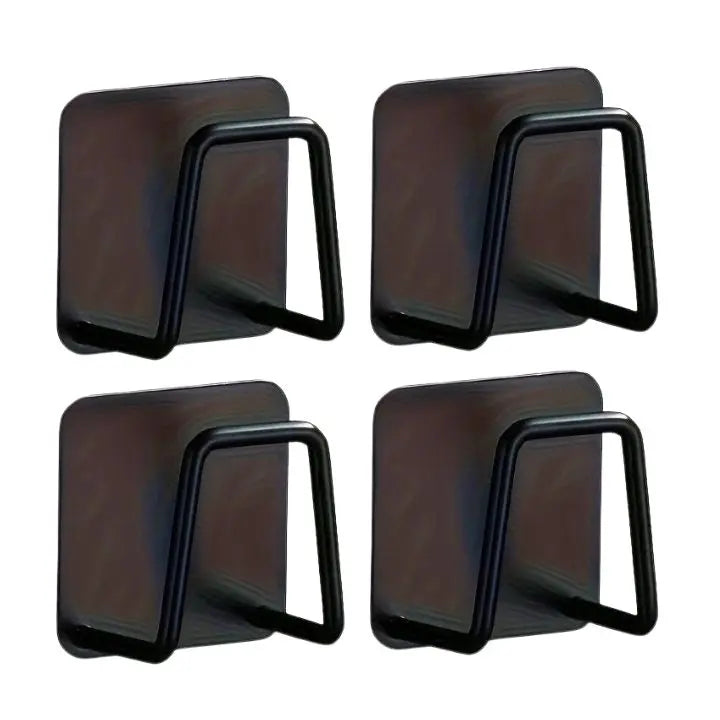 Sikunuo | 4 pieces | Stainless steel wall holder – Self-adhesive and space-saving
