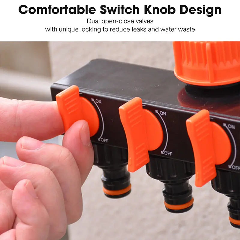 Sikunuo | 4-Way Garden Hose Splitter – Effortless Water Control for Your Garden