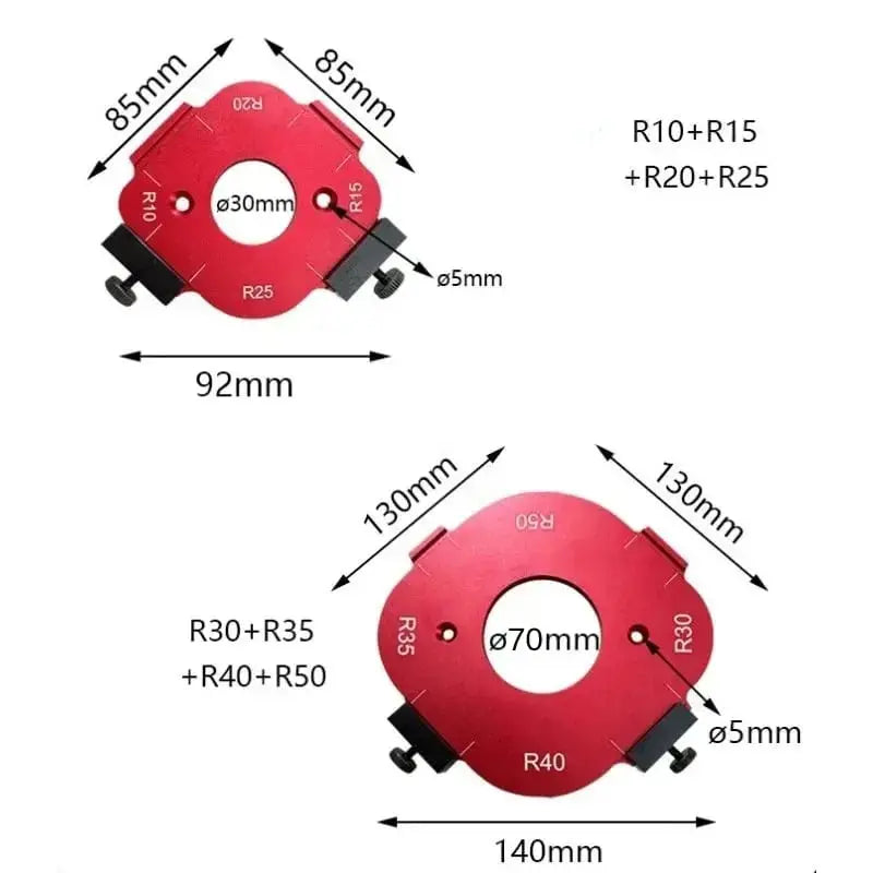 Sikunuo | 4-in-1 Aluminum Rounding Template – precise corner rounding