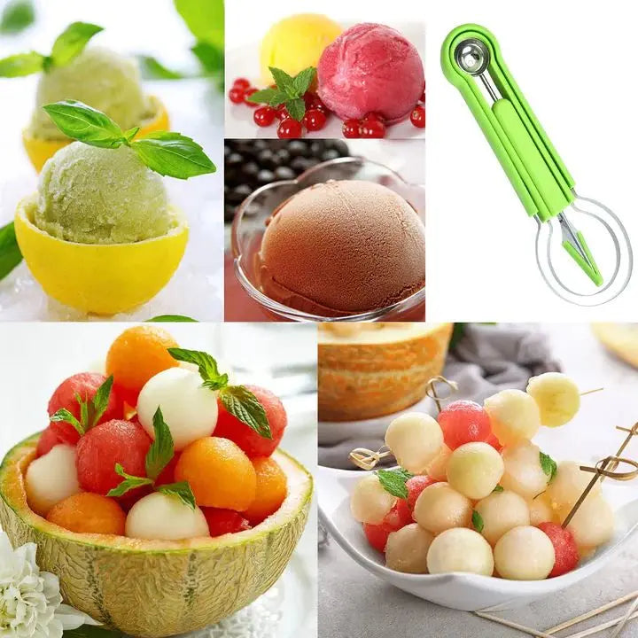 Sikunuo | 4-in-1 Stainless Steel Fruit Cutter Set