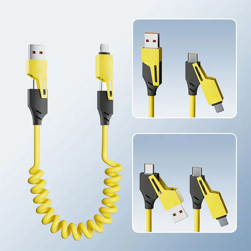 Sikunuo | 4-in-1 retractable charging cable for ultra-fast charging