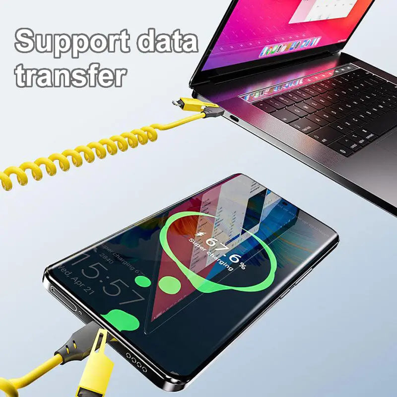 Sikunuo | 4-in-1 retractable charging cable for ultra-fast charging