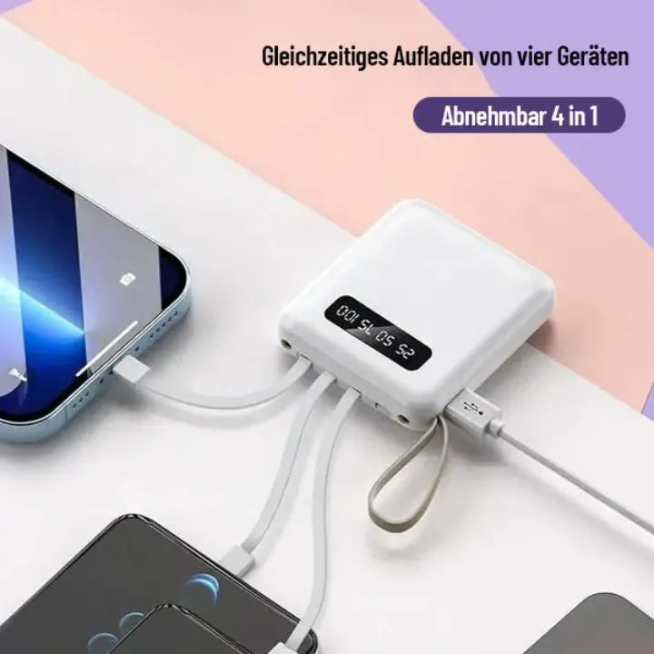 Sikunuo | 4-in-1 Powerbank Fast Charging – Compact & Powerful